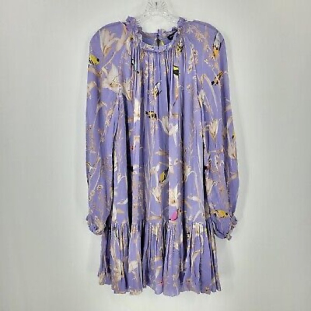Banana republic Floral Print Purple Dress